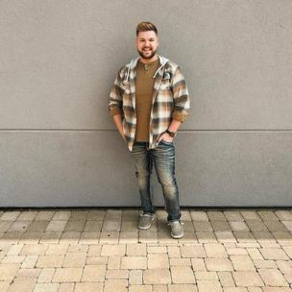 BKE by BUCKLE Men’s Vintage Flannel Athletic Hooded Shirt - Picture 8 of 10